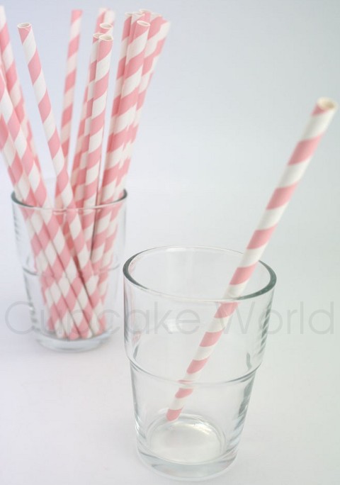 ROBERT GORDON RETRO PARTY PAPER STRAWS CANDY PINK STRIPE 24PK ROBERT GORDON RETRO PARTY PAPER STRAWS CANDY PINK STRIPE 24PK